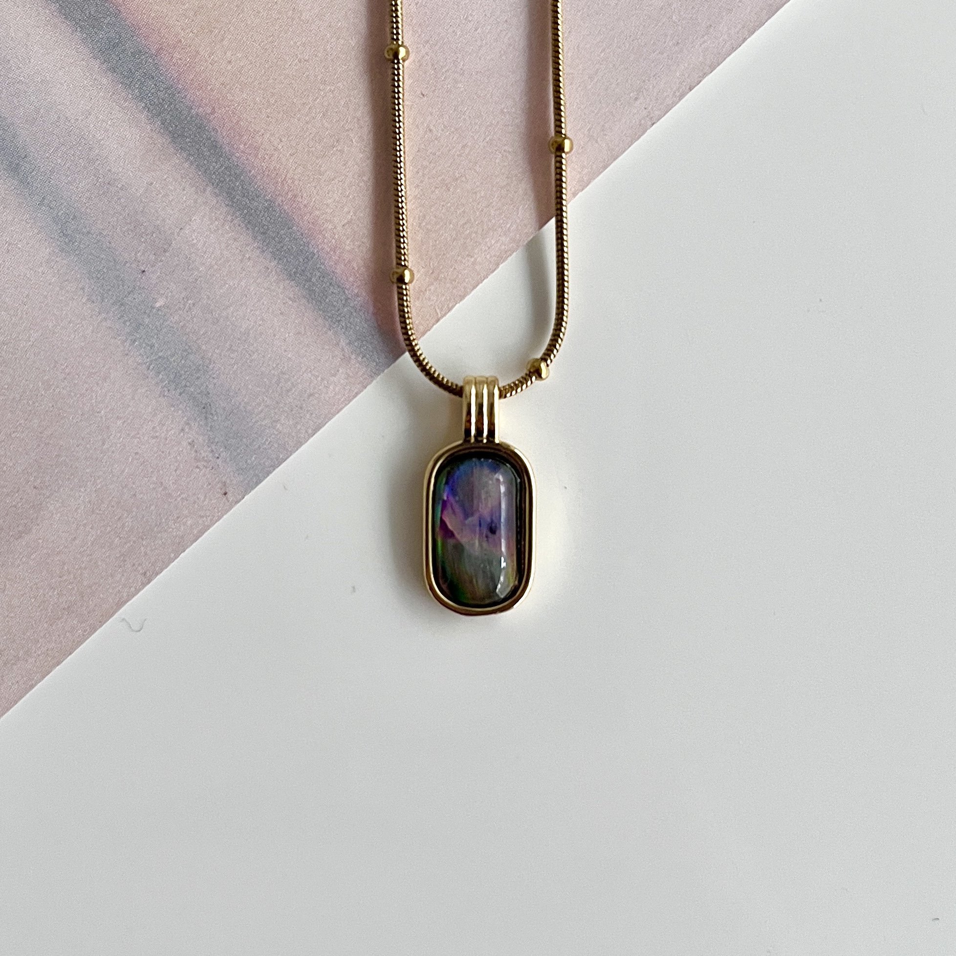 Çelik Abalone Kabuk Kolye