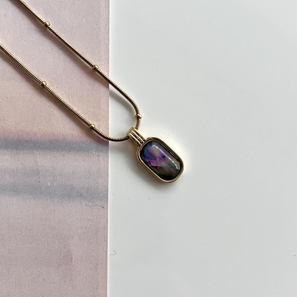 Çelik Abalone Kabuk Kolye
