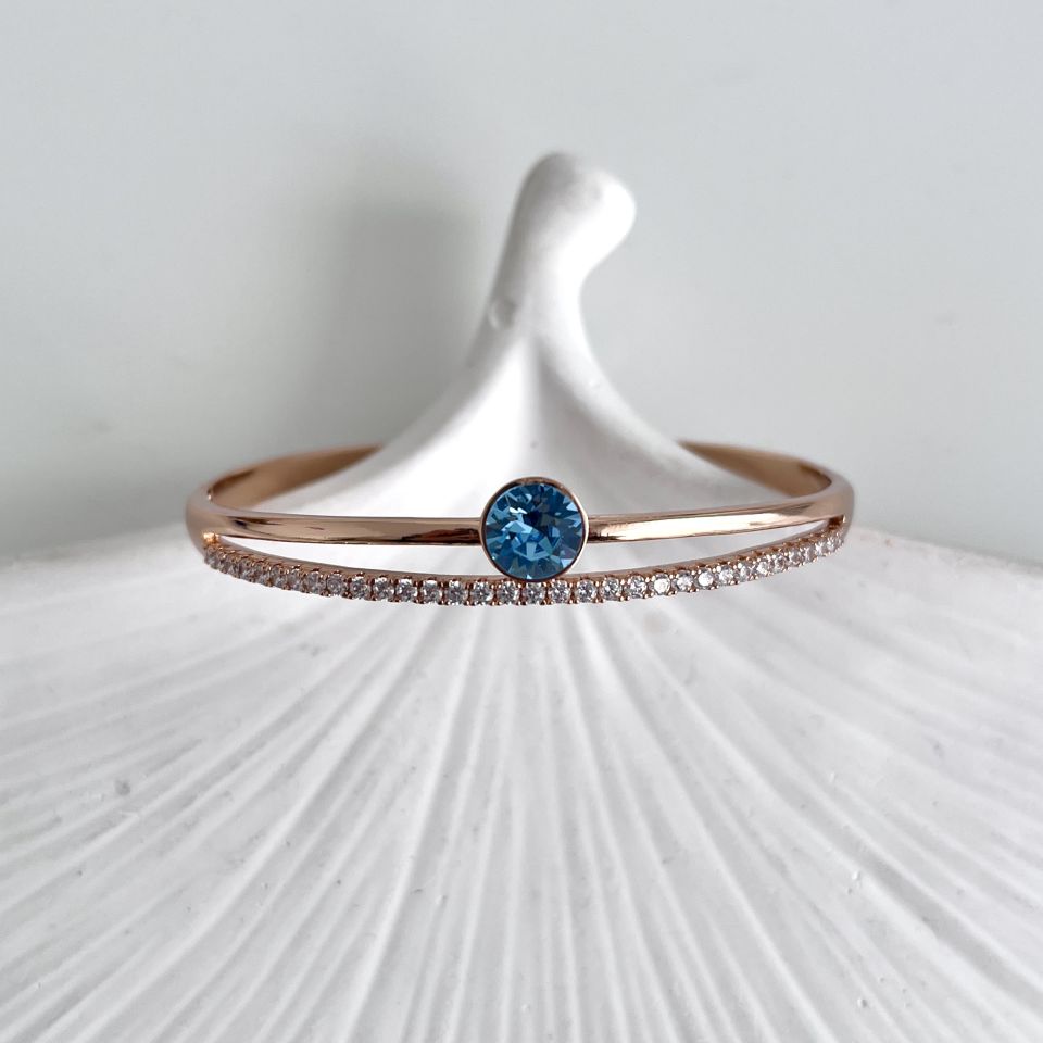 Xuping Mavi Taşlı Vip Kelepçe