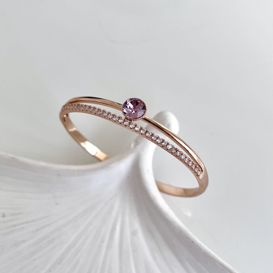 Xuping Mor Taşlı Vip Kelepçe