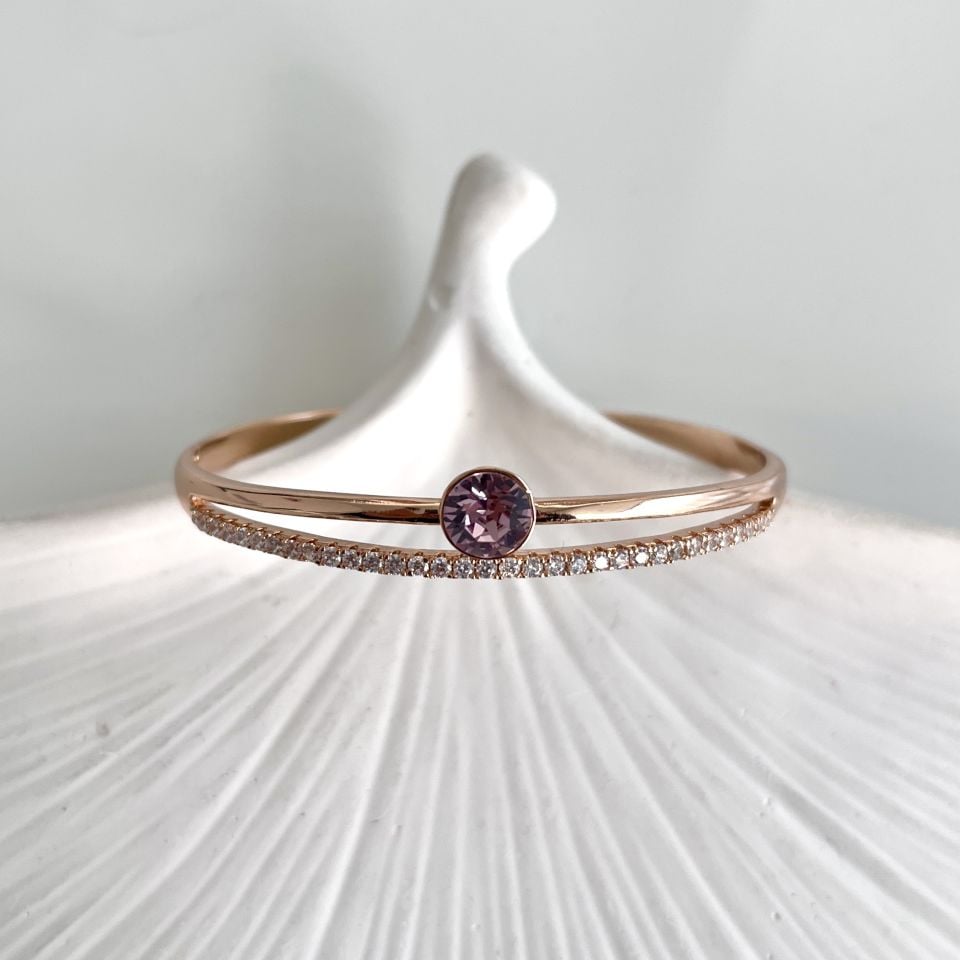 Xuping Mor Taşlı Vip Kelepçe