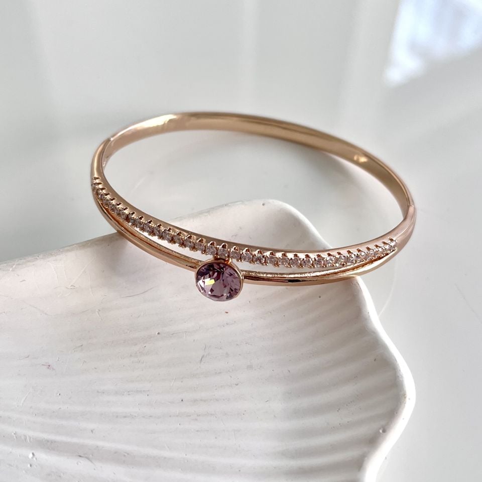 Xuping Mor Taşlı Vip Kelepçe