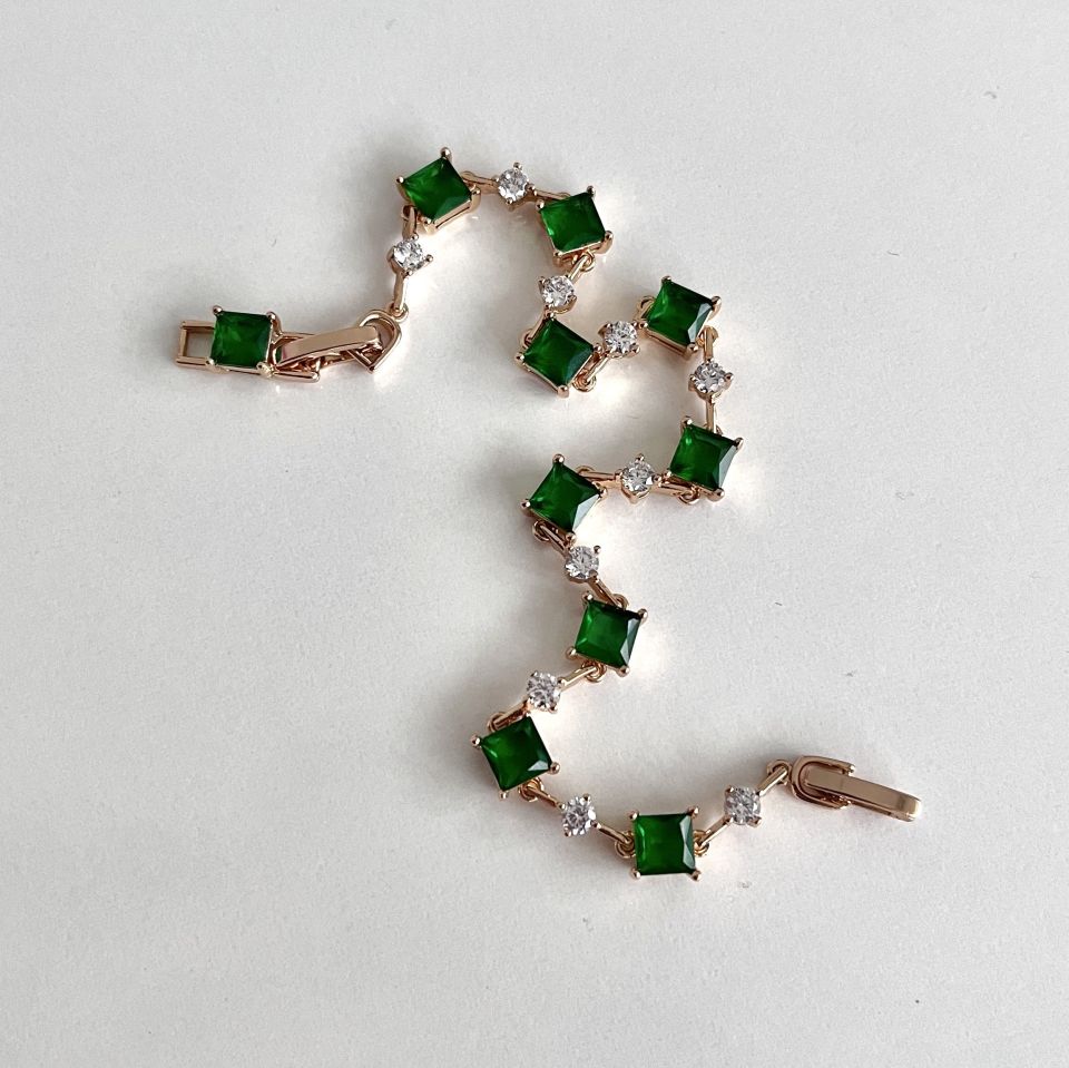 Xuping Yeşil Zirkon Bileklik