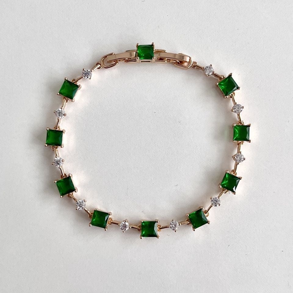 Xuping Yeşil Zirkon Bileklik