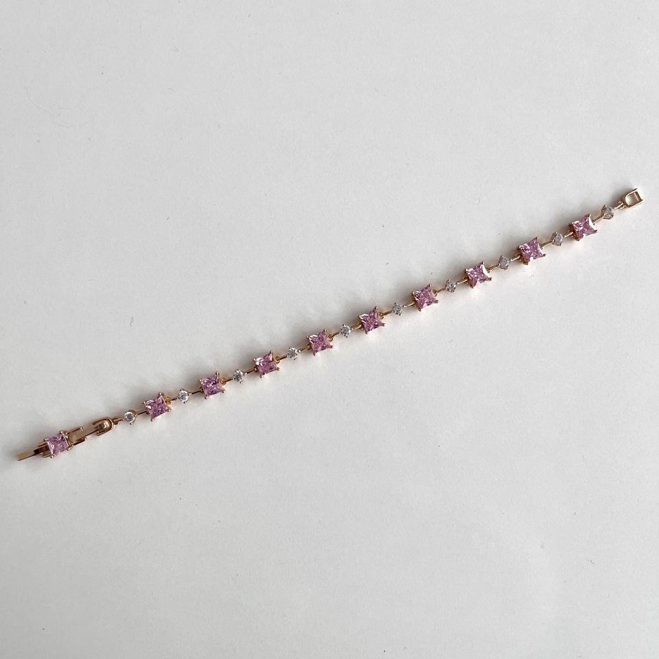Xuping Pembe Zirkon Bileklik