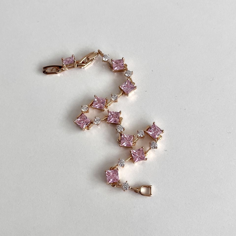 Xuping Pembe Zirkon Bileklik