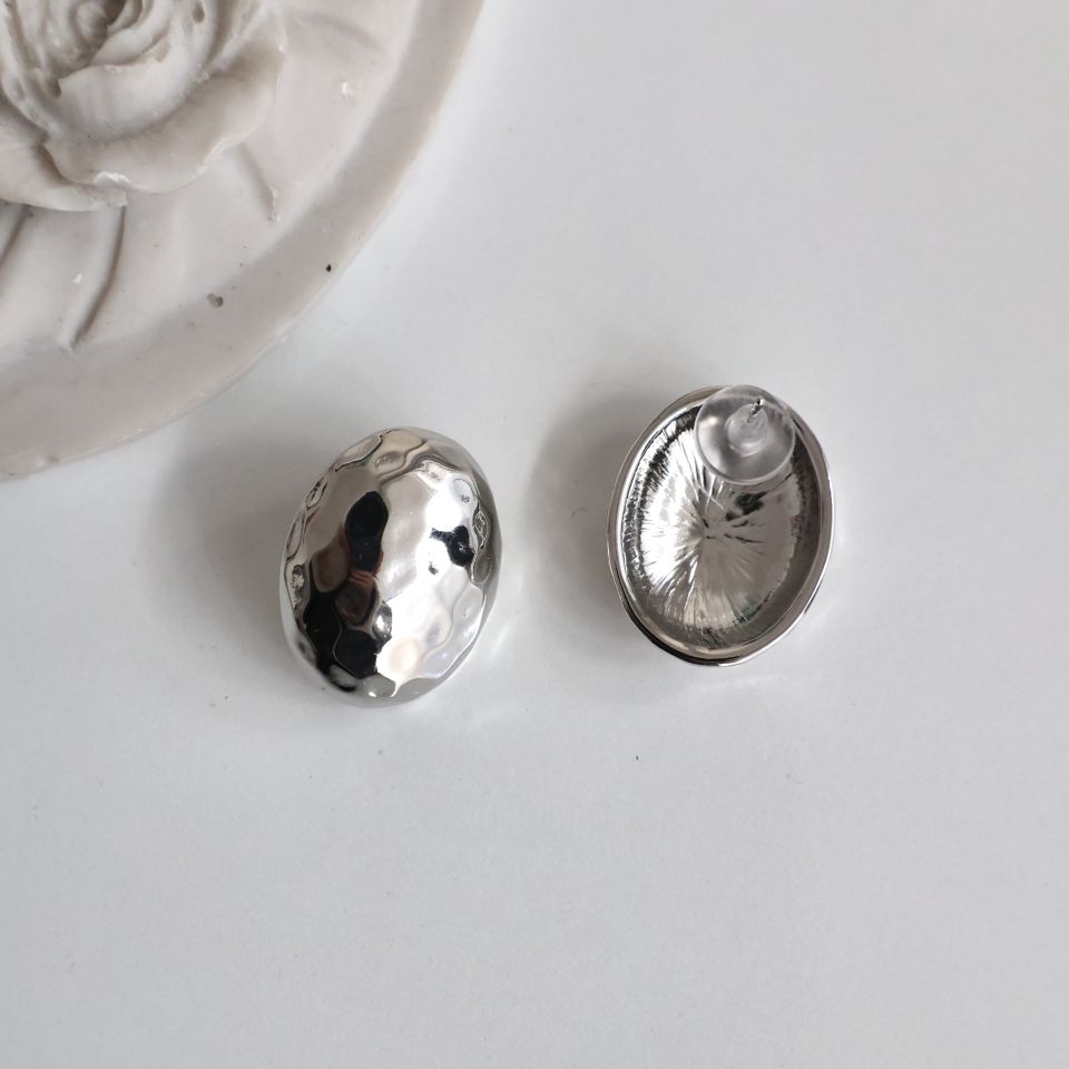 Çelik Oval Küpe