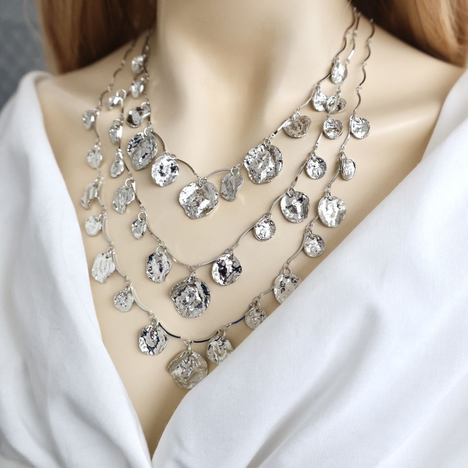 Zara Model Üçlü Pul Kolye