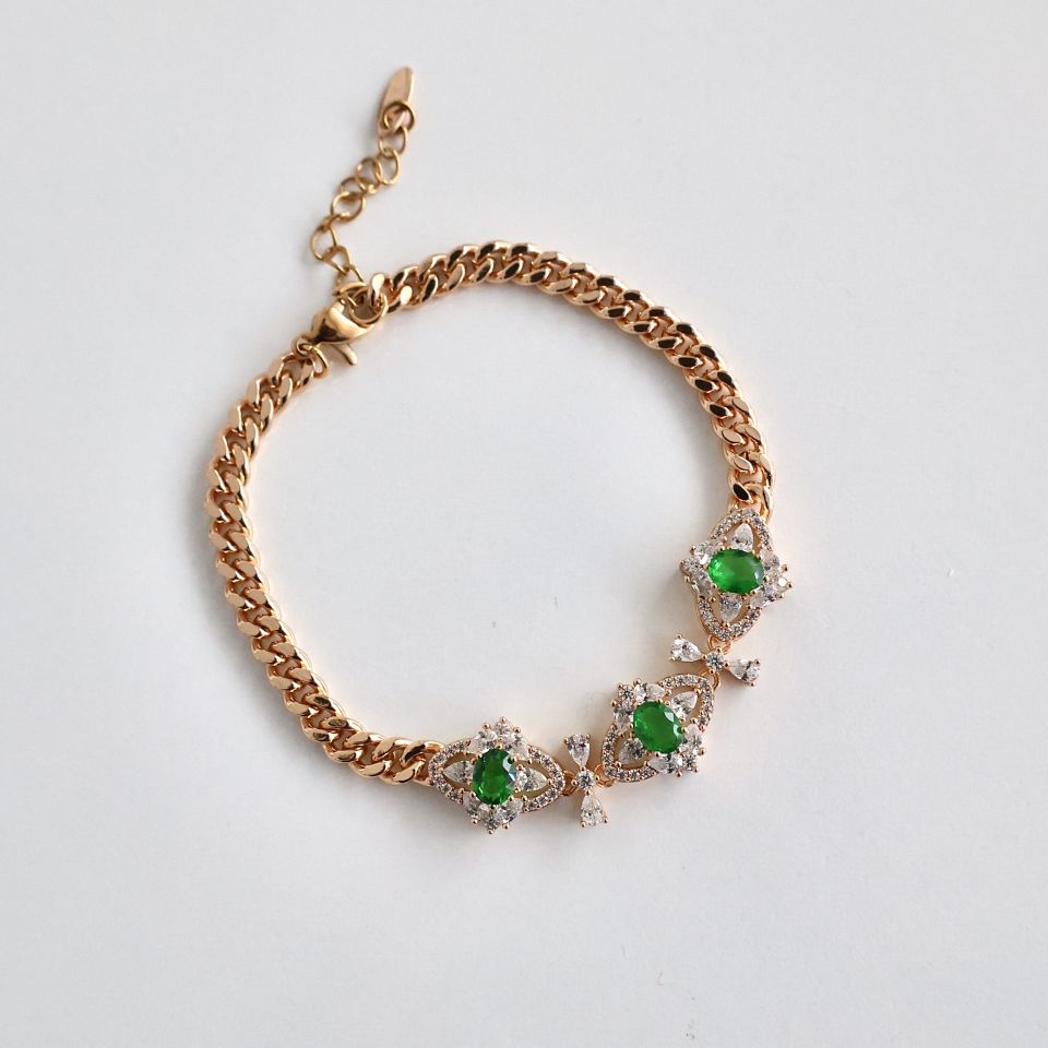 Xuping Yeşil Taşlı Bileklik