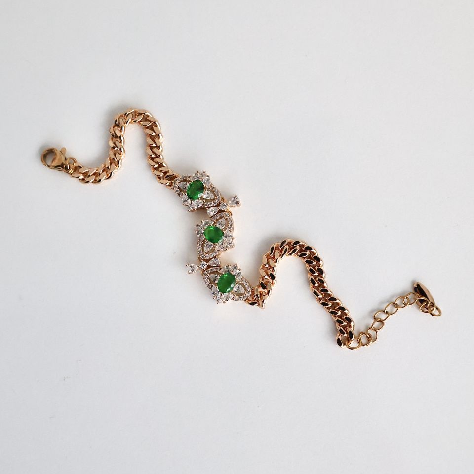 Xuping Yeşil Taşlı Bileklik