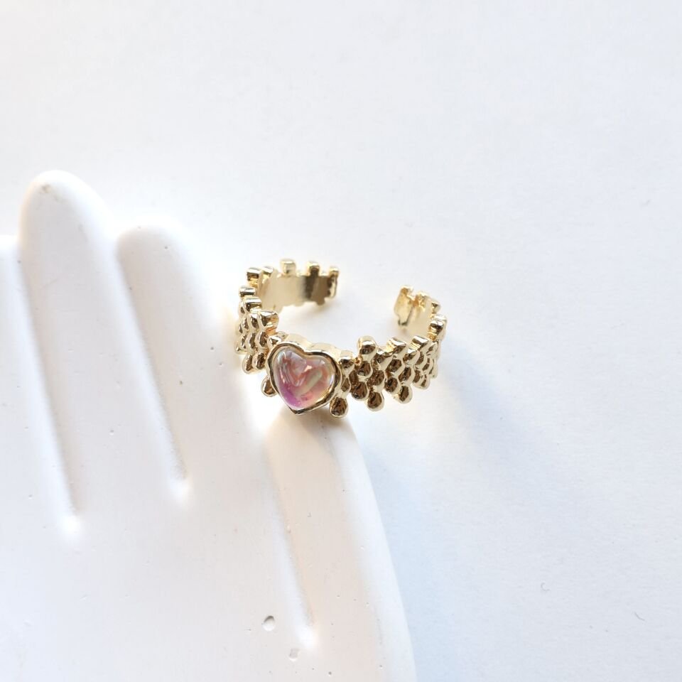 Renkli Kalpli Yüzük