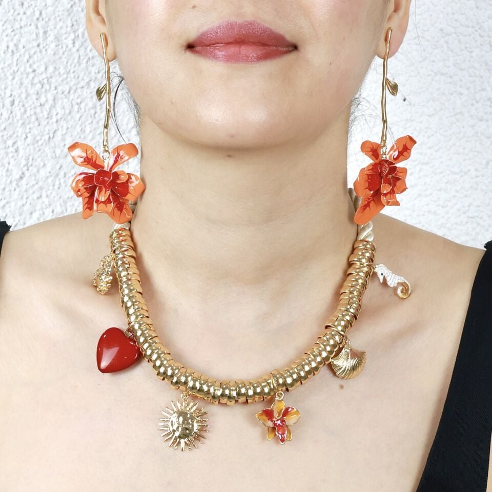 Zara Model Desenli Halat Kolye