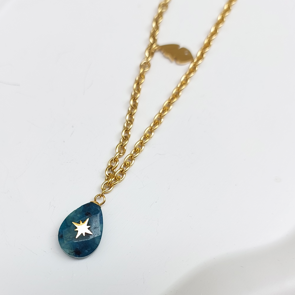 Çelik Petrol Kutup Yıldızı Kolye