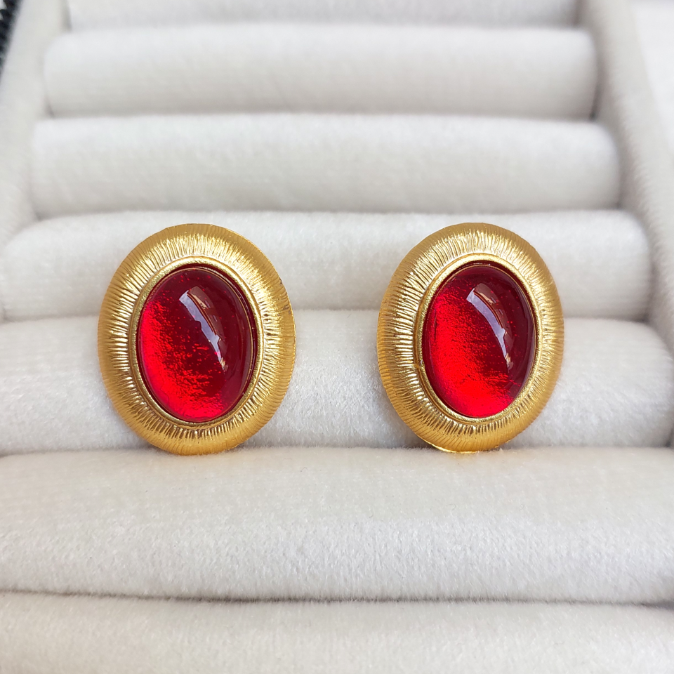 İthal Bordo Küpe