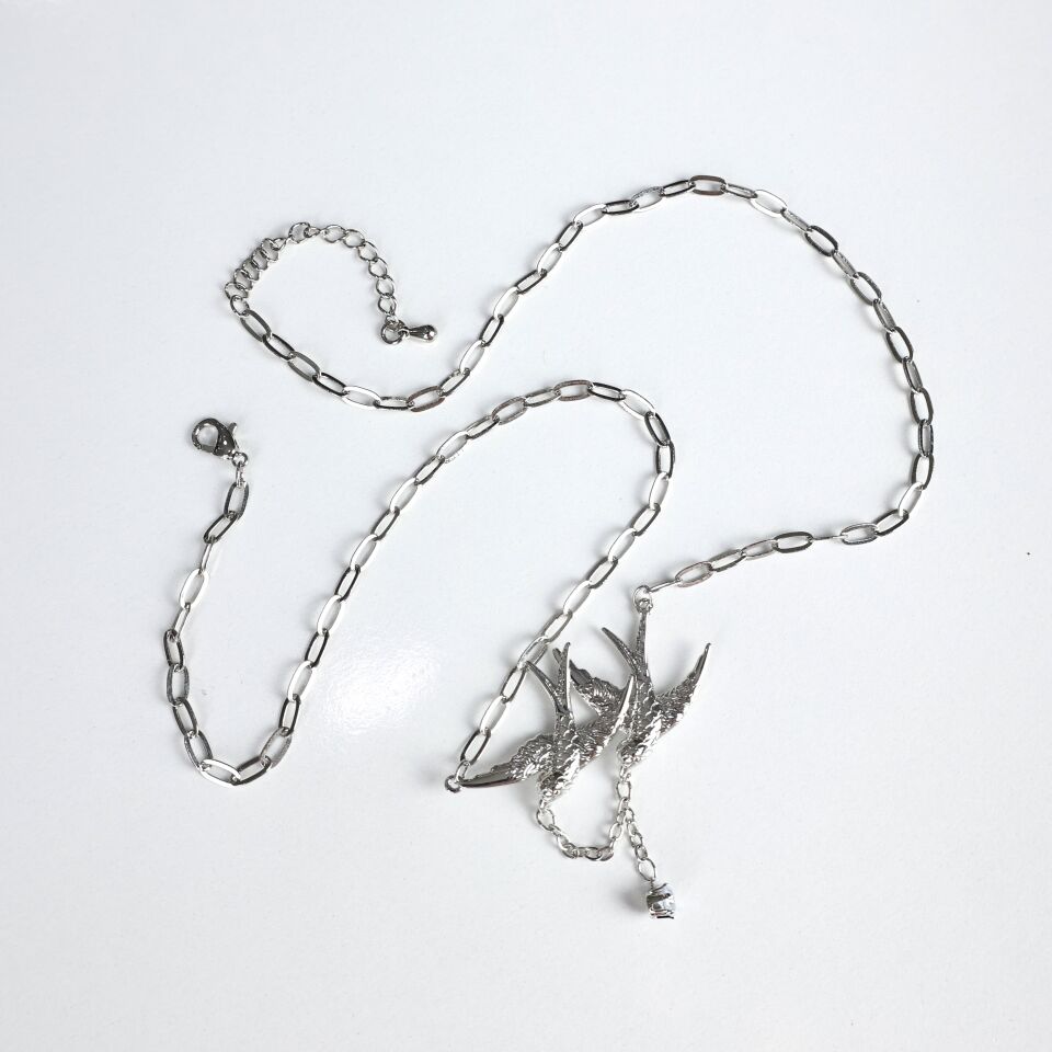 Taş Detay Kuş Kolye