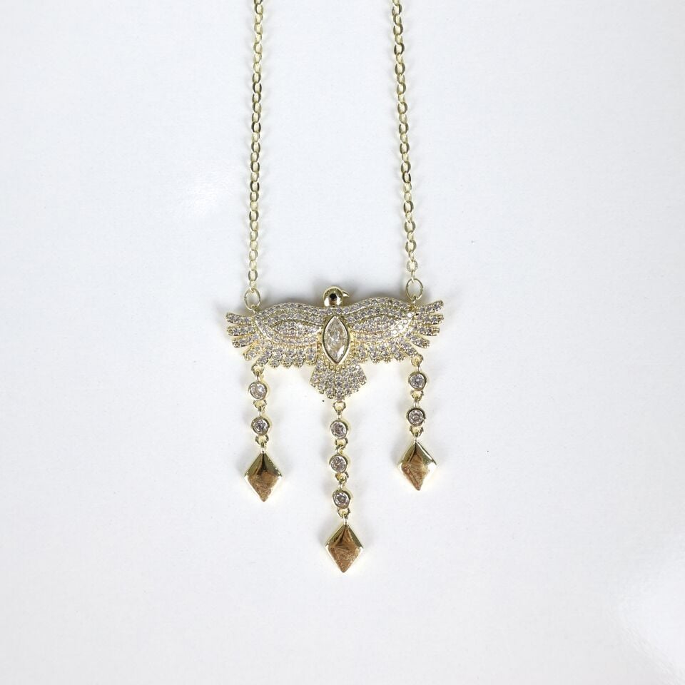 Taşlı Kuş Kolye