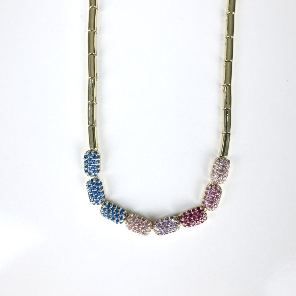 Renkli Taşlı Kolye