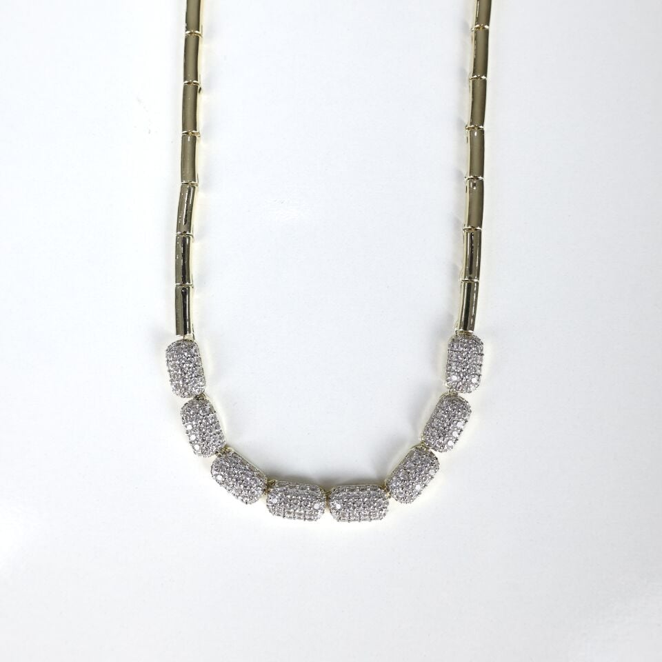 Zirkon Taşlı Kolye