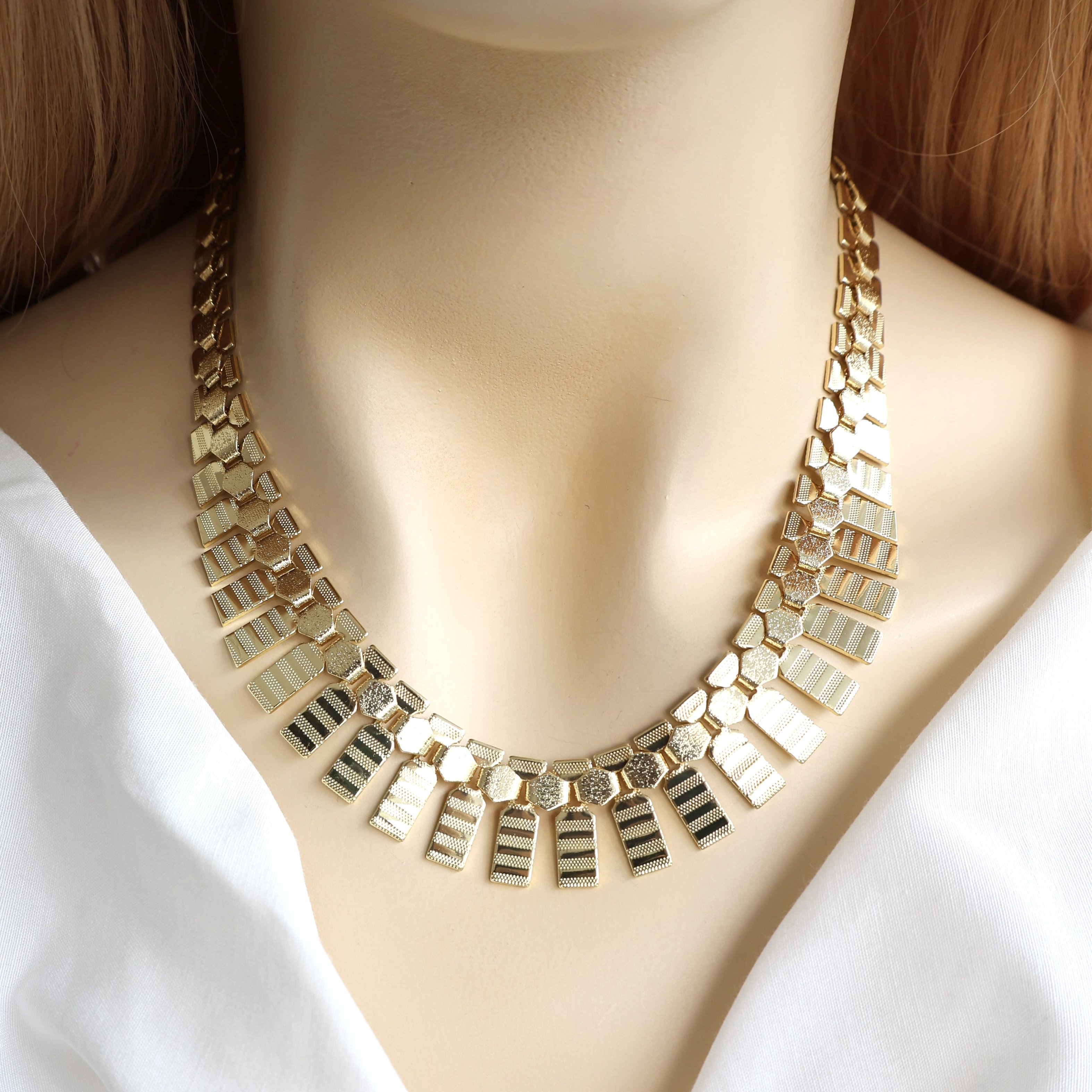 Çelik Kleopatra Kolye