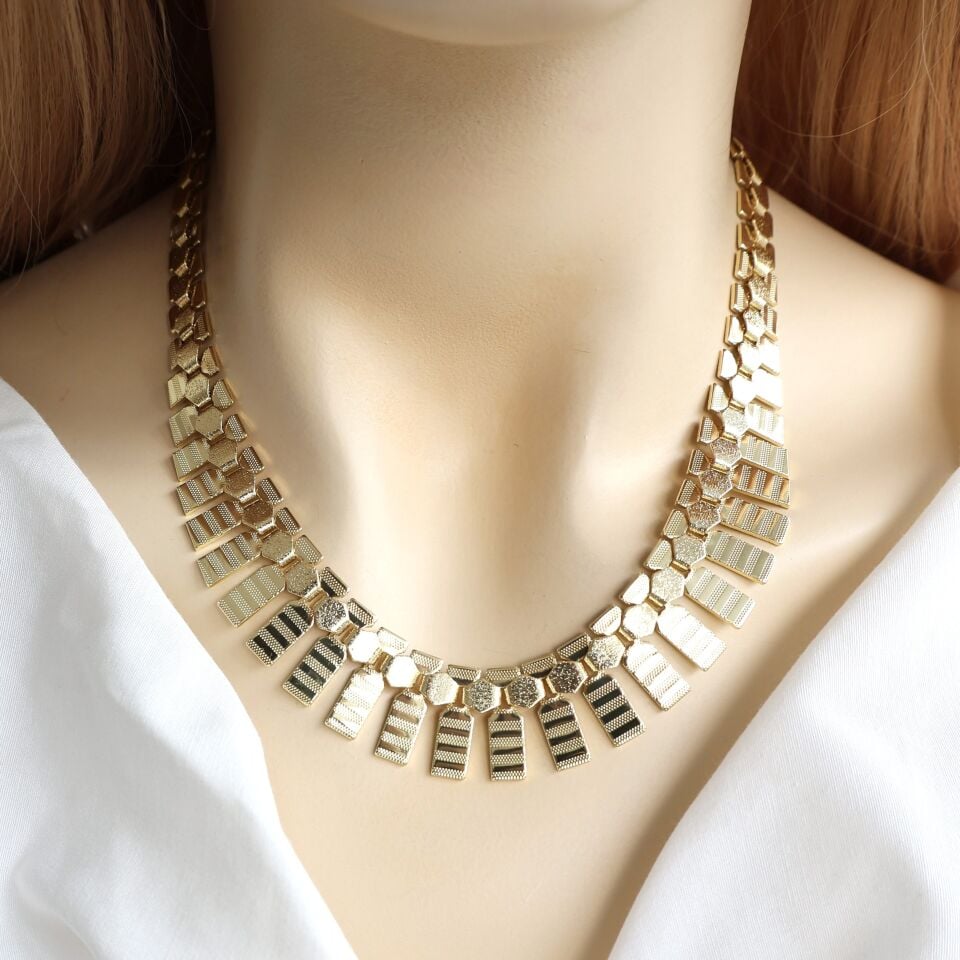 Çelik Kleopatra Kolye