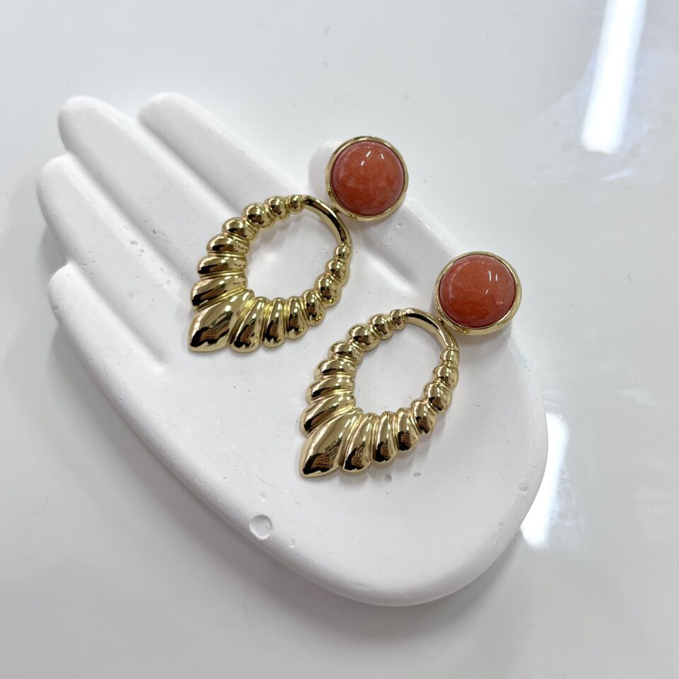 Çelik Turuncu Küpe