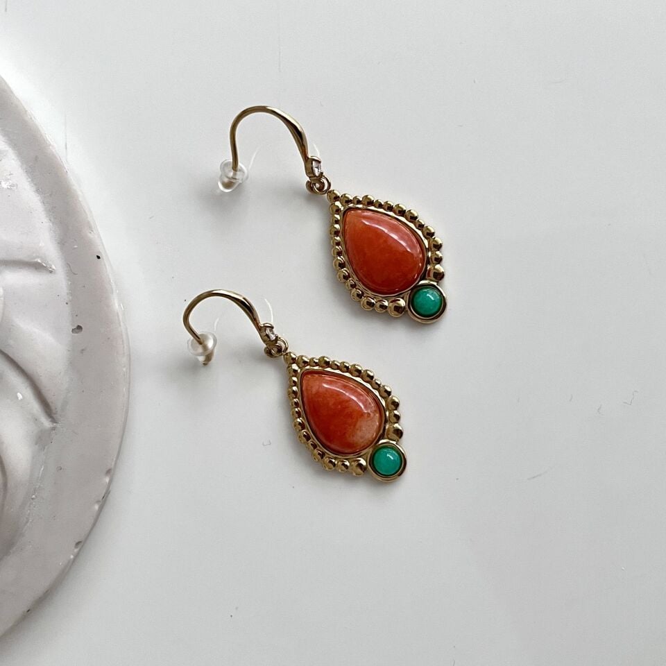 Çelik Turuncu Küpe