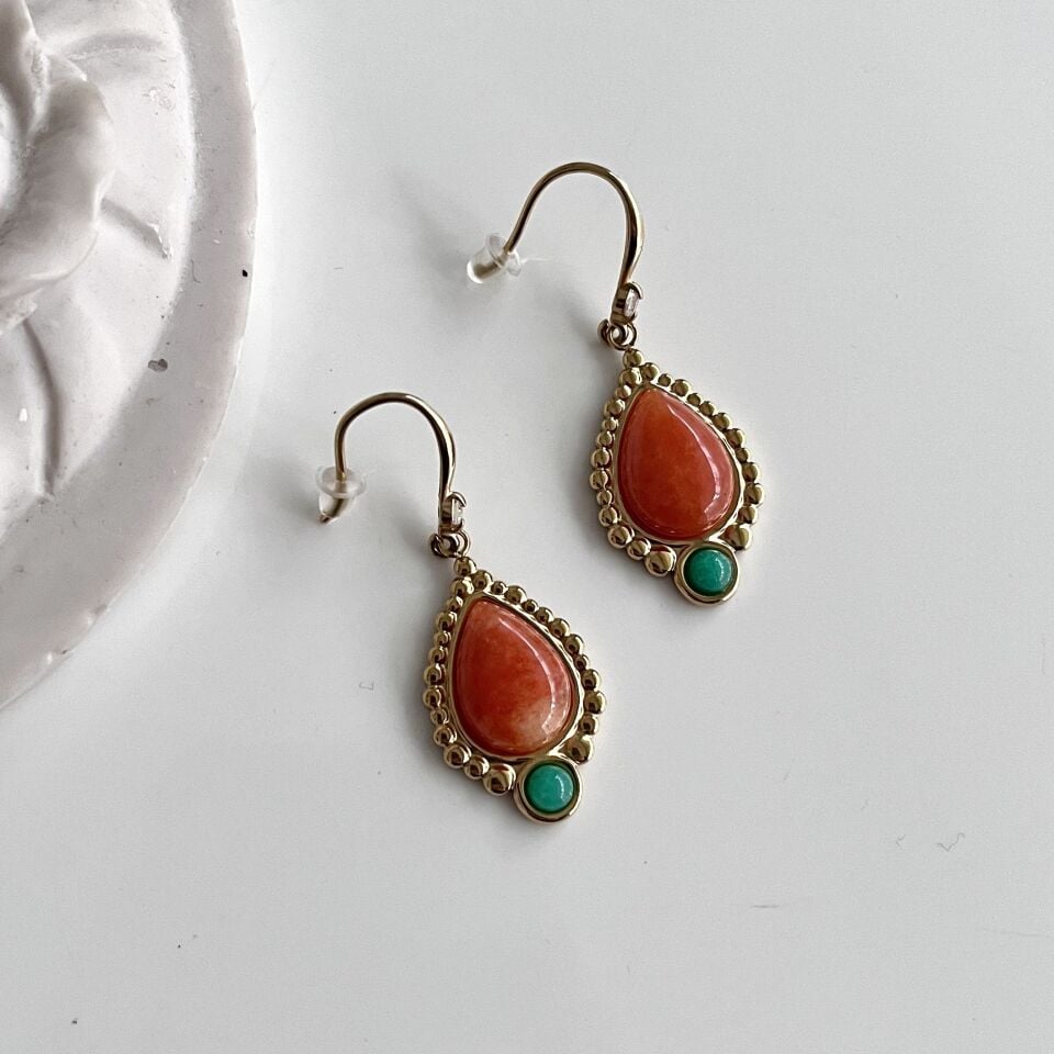 Çelik Turuncu Küpe