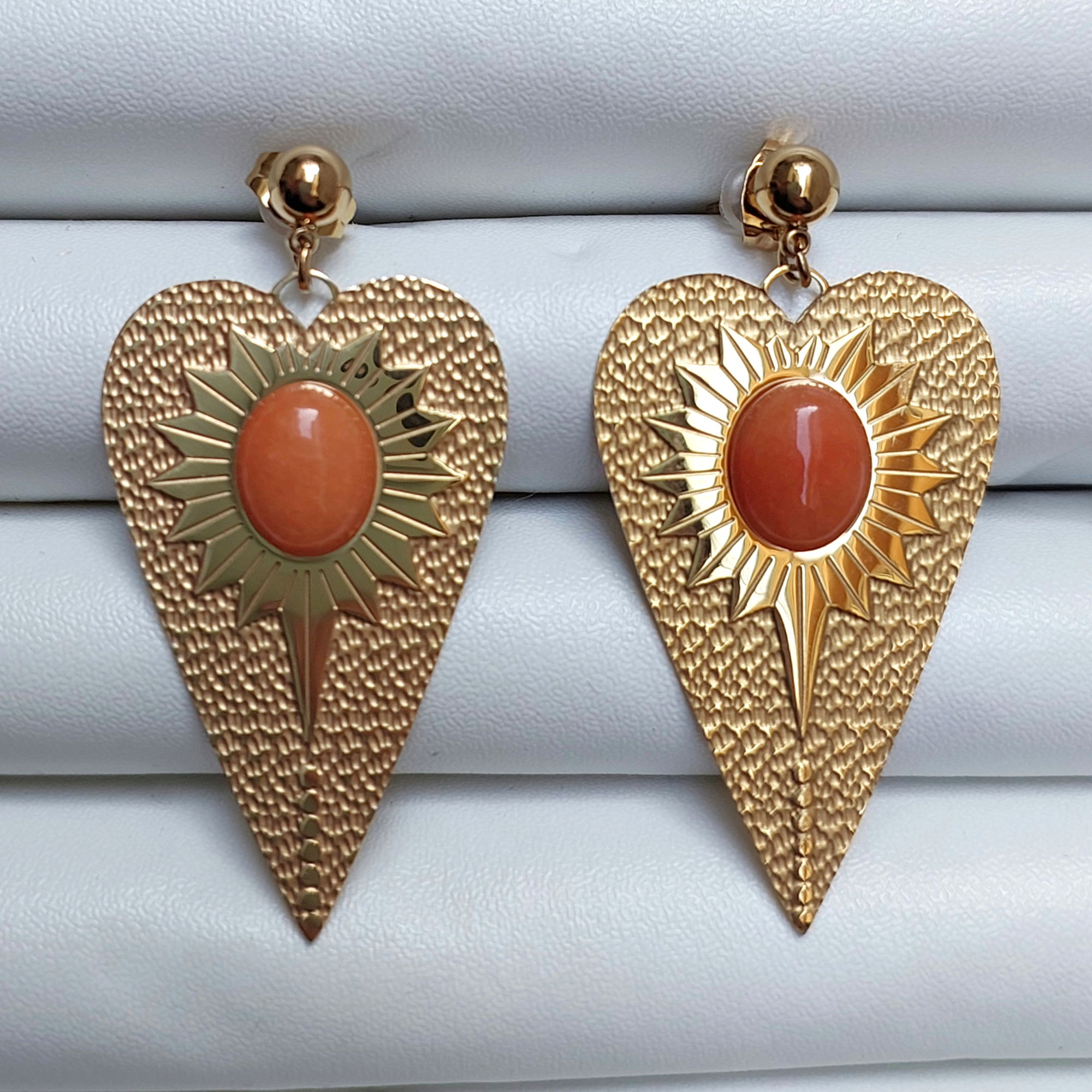 Çelik Turuncu Küpe