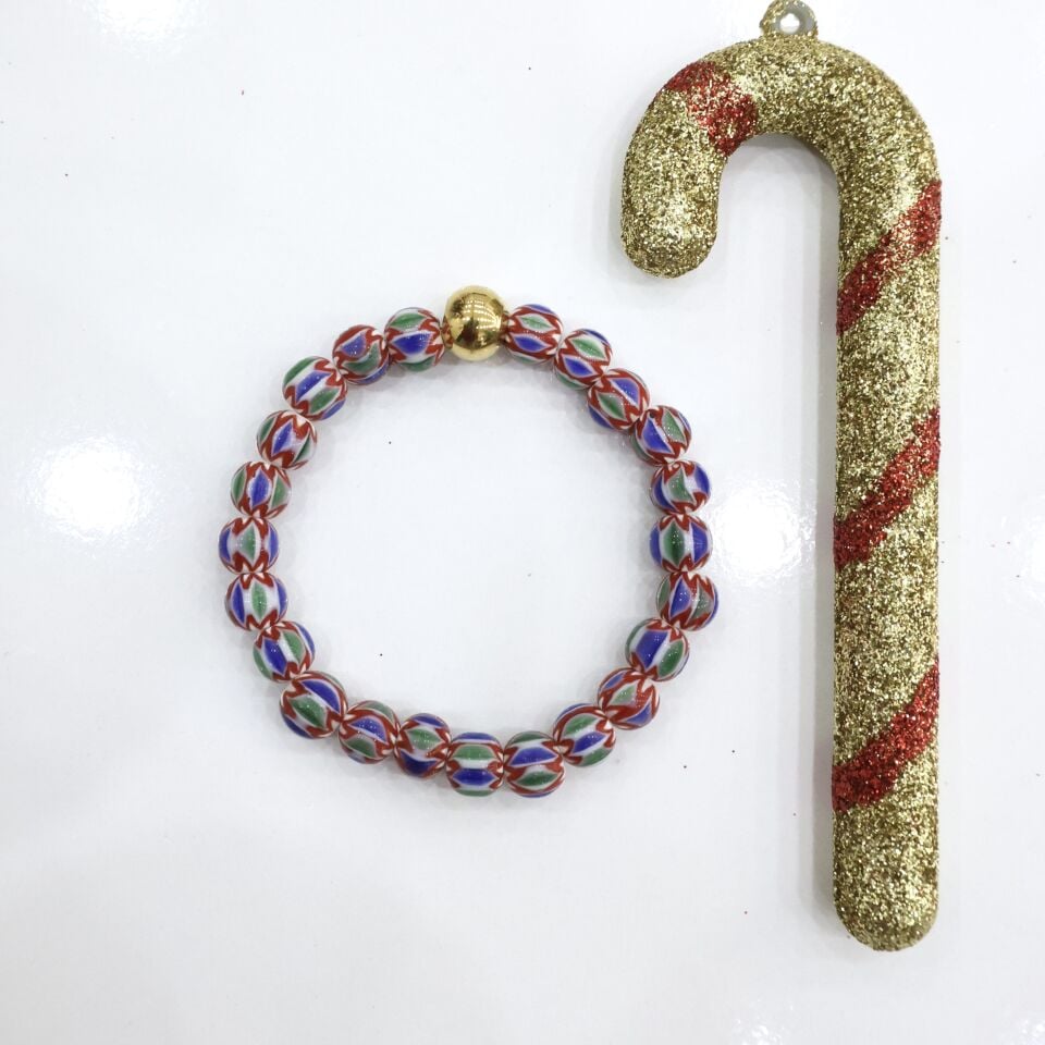 Yılbaşı Temalı Cam Bileklik