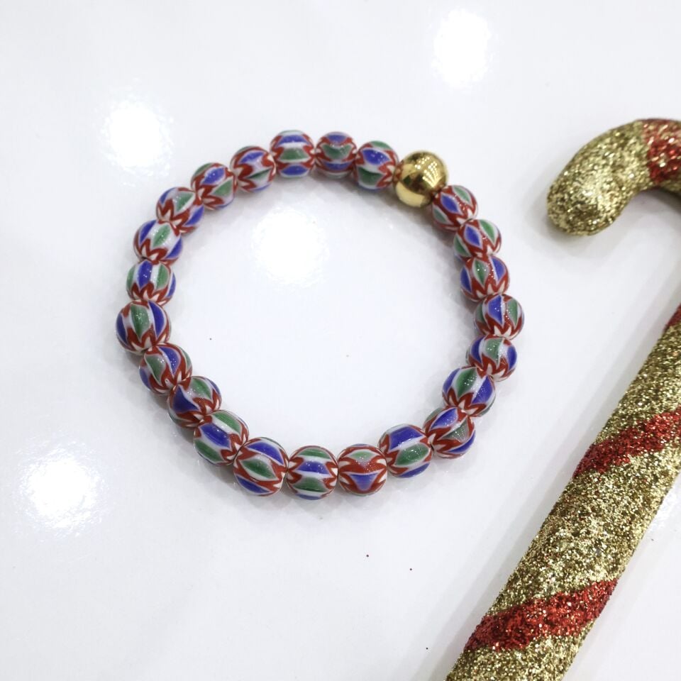 Yılbaşı Temalı Cam Bileklik