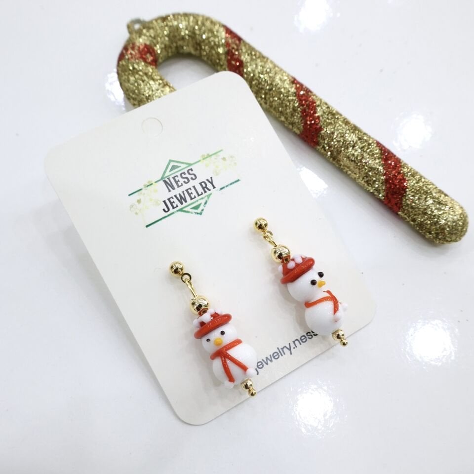 Yılbaşı Temalı Murano Küpe