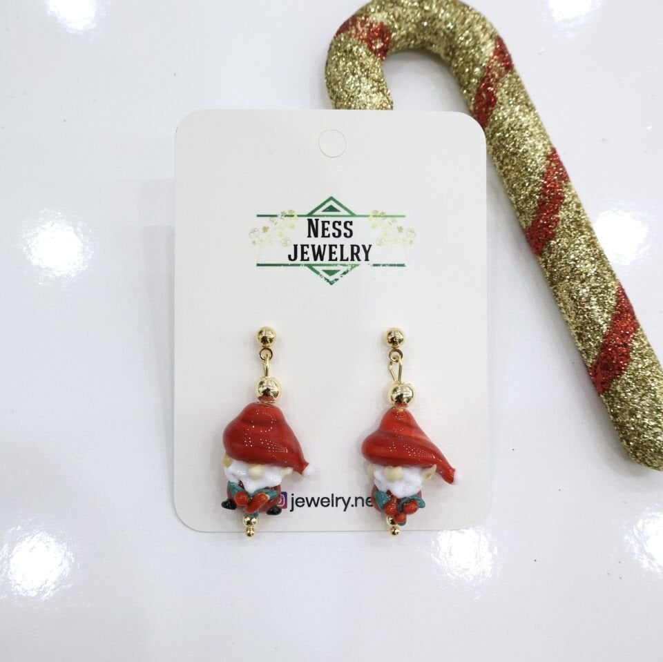 Yılbaşı Temalı Murano Küpe