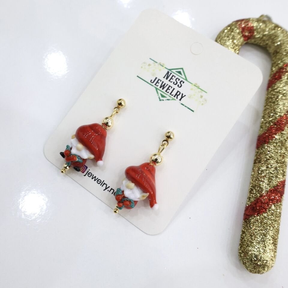 Yılbaşı Temalı Murano Küpe