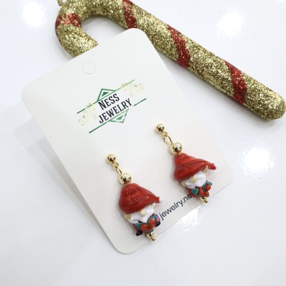 Yılbaşı Temalı Murano Küpe