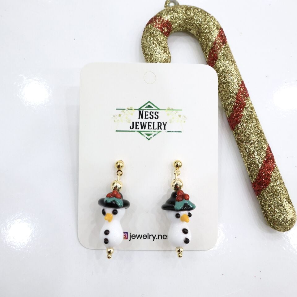 Yılbaşı Temalı Murano Küpe