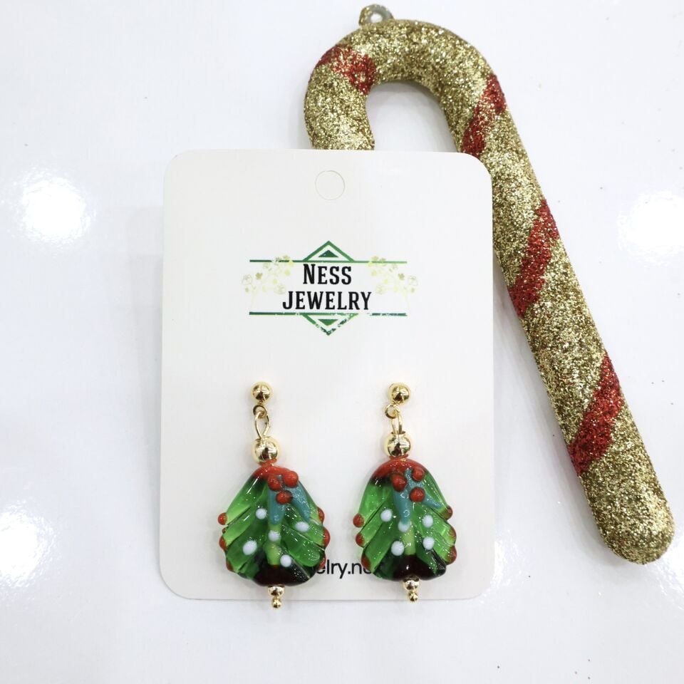 Yılbaşı Temalı Murano Küpe