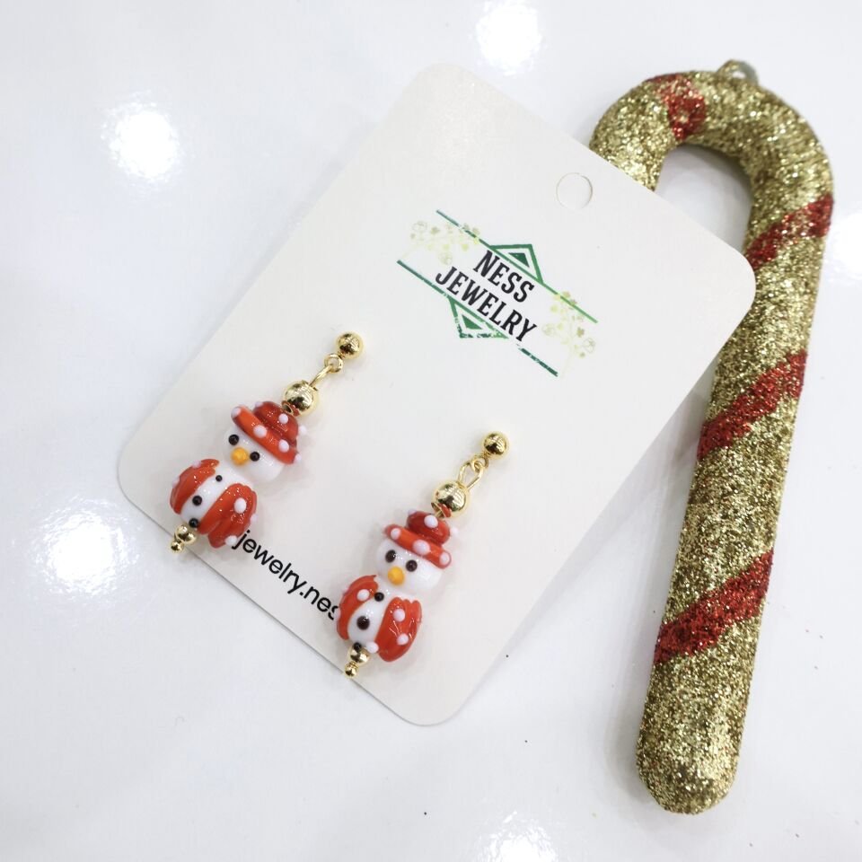 Yılbaşı Temalı Murano Küpe