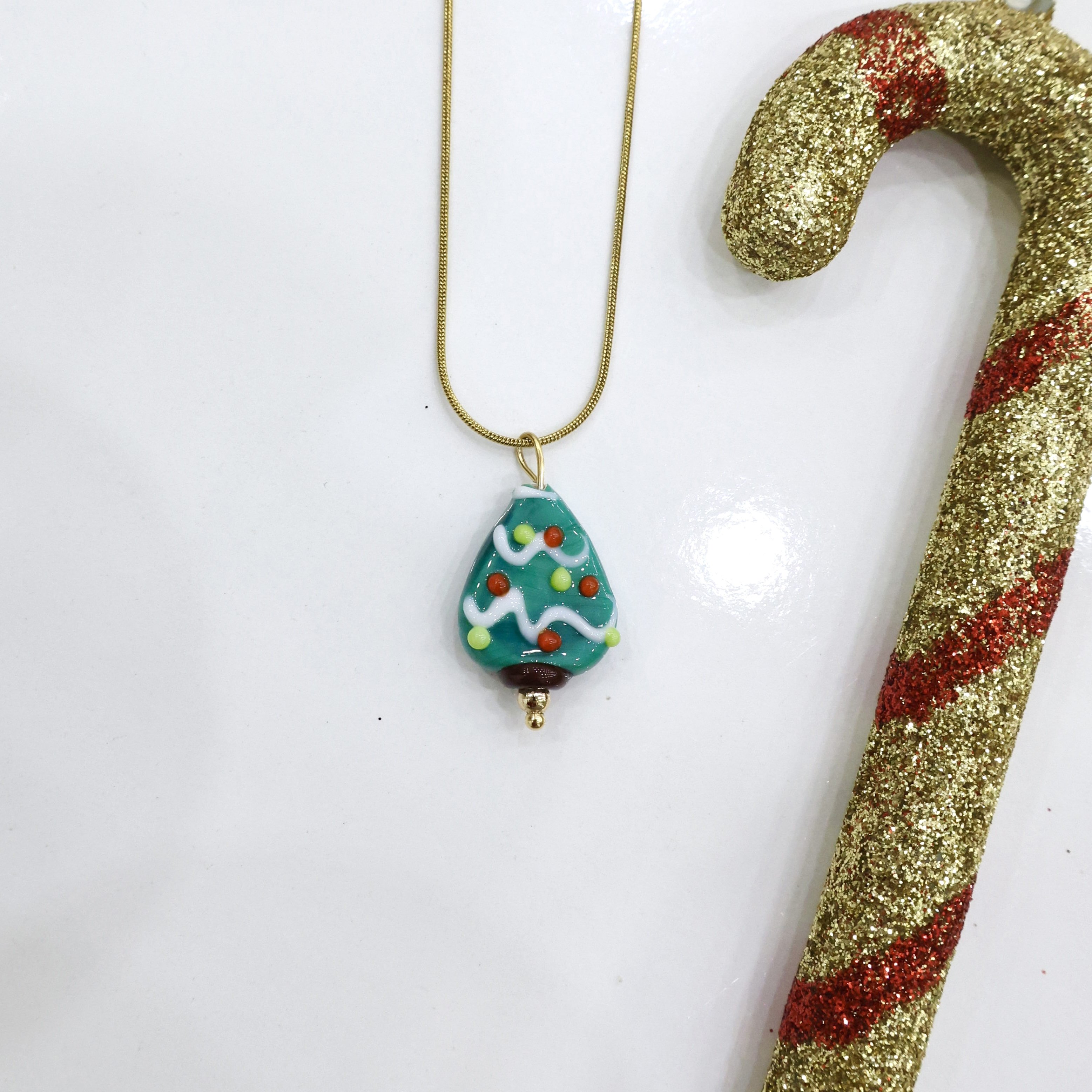 Çelik Yılbaşı Murano Kolye