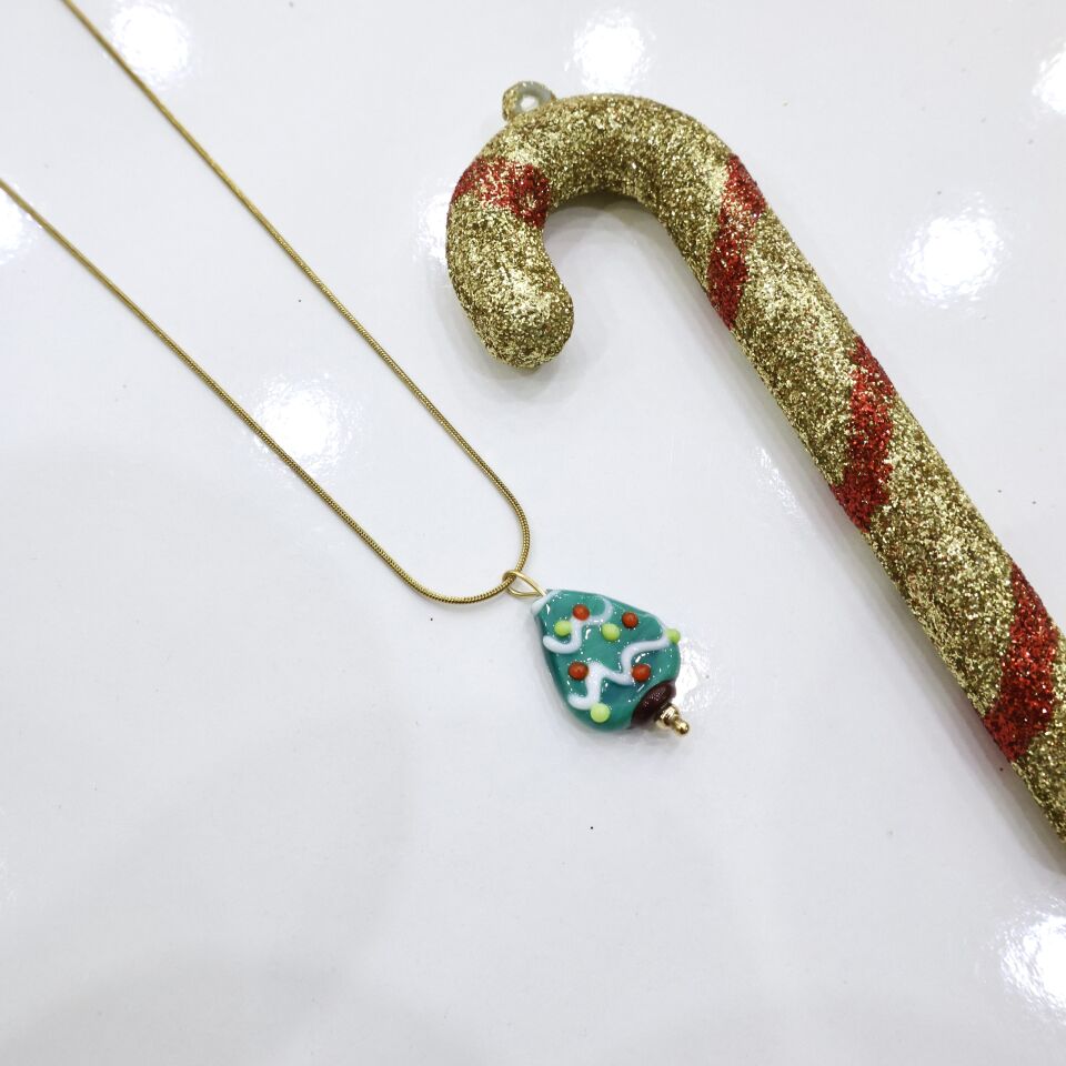 Çelik Yılbaşı Murano Kolye