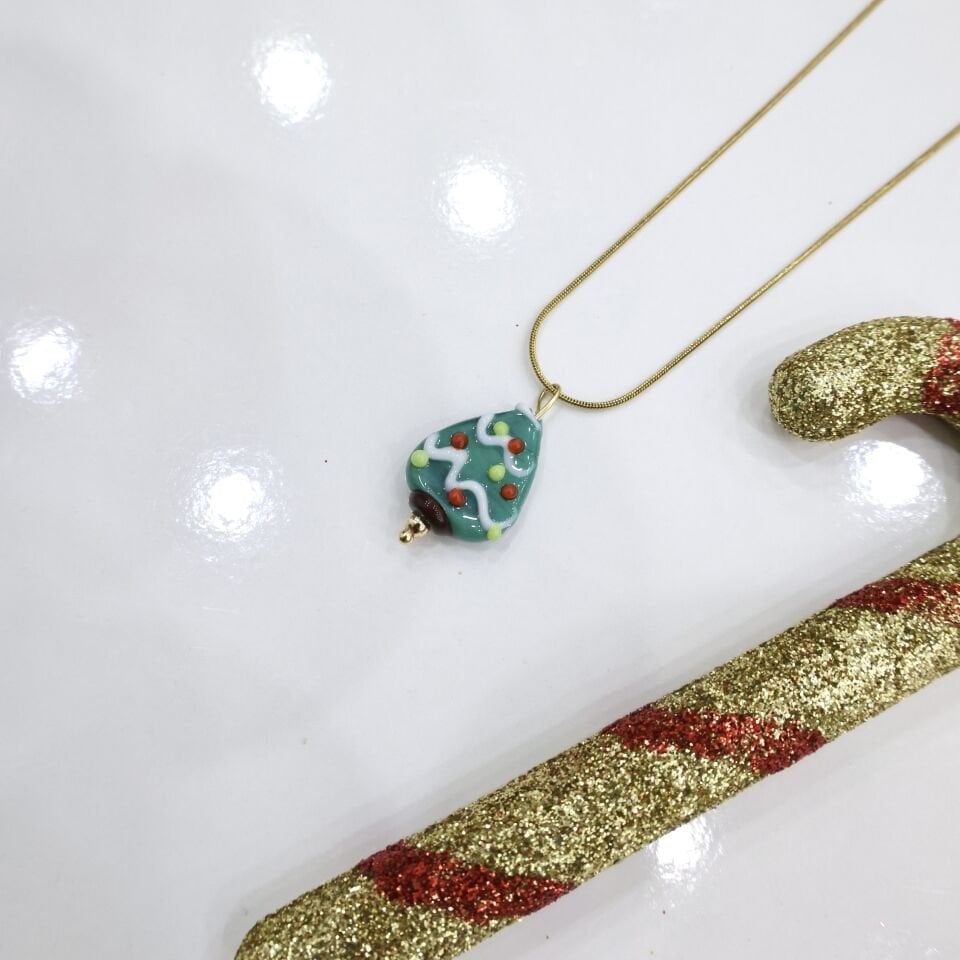 Çelik Yılbaşı Murano Kolye