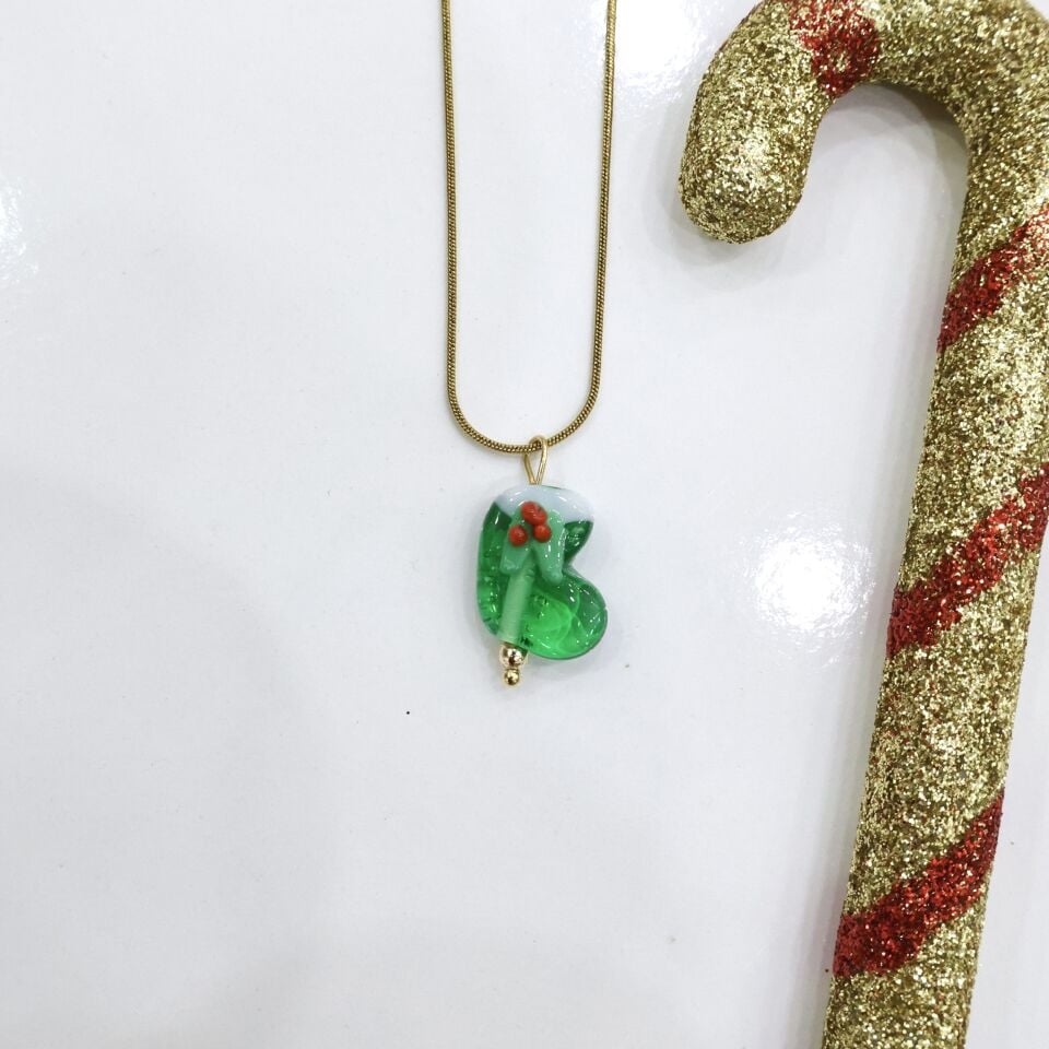 Çelik Yılbaşı Murano Kolye