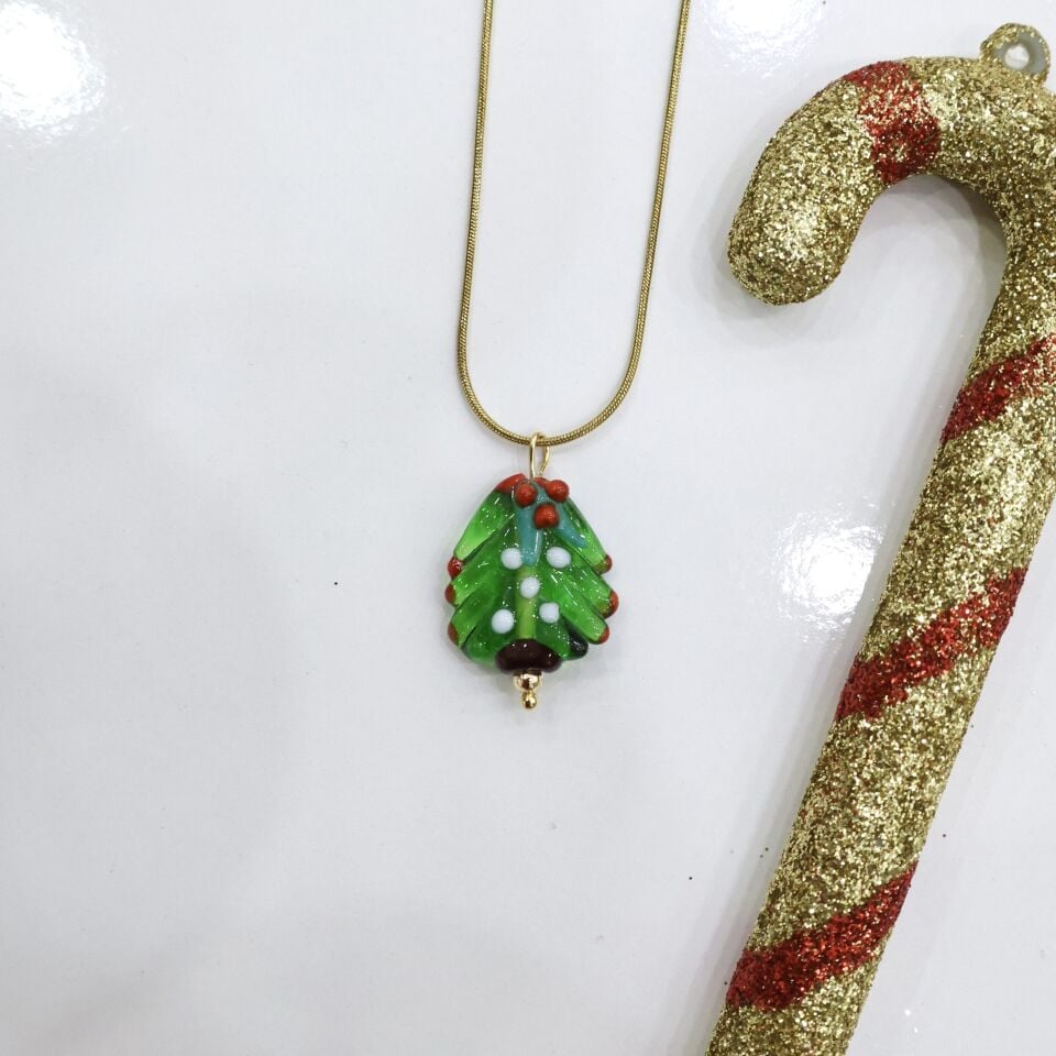 Çelik Yılbaşı Murano Kolye