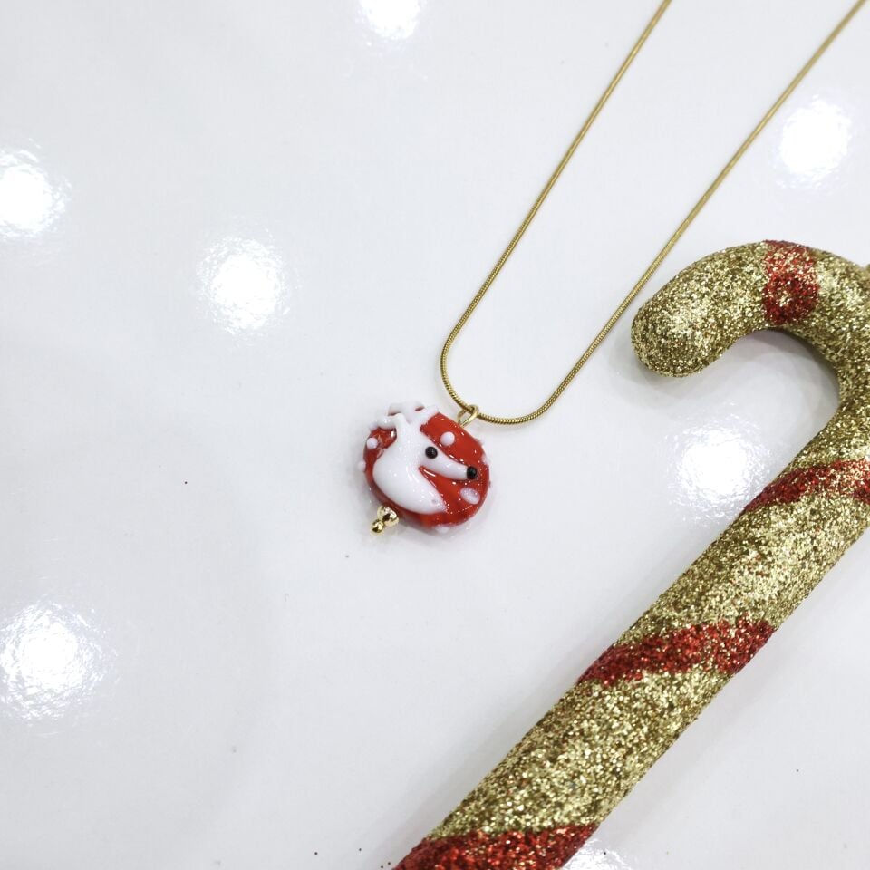 Çelik Yılbaşı Murano Kolye