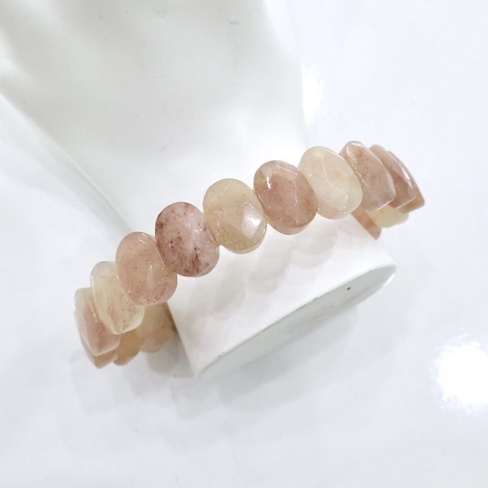 Doğal Çilek Kuvars Bileklik