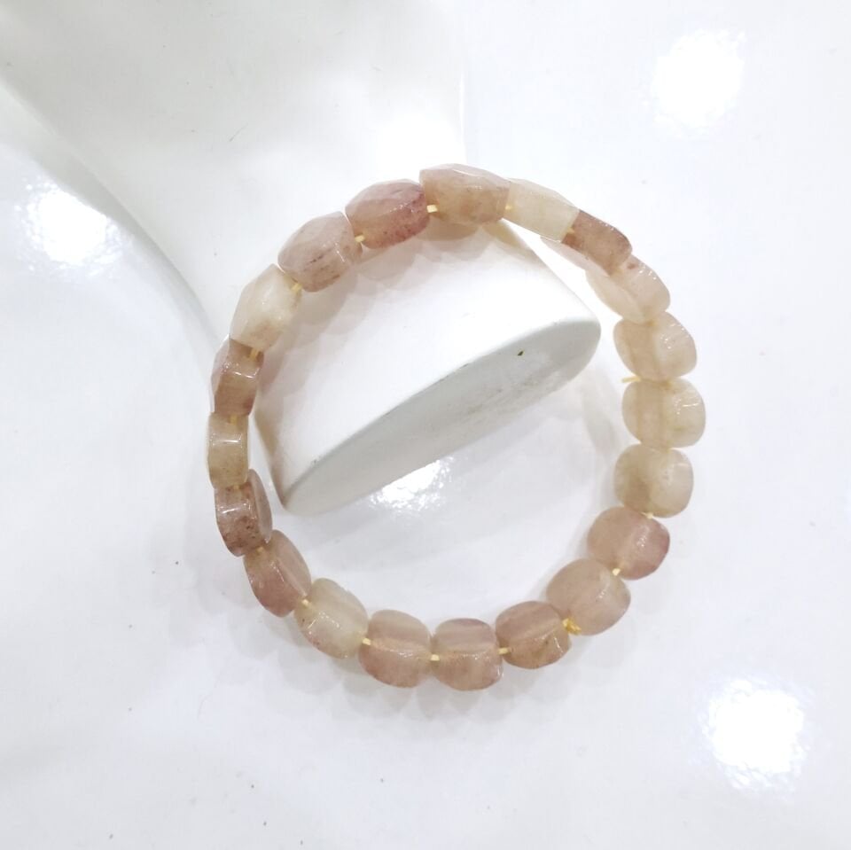 Doğal Çilek Kuvars Bileklik
