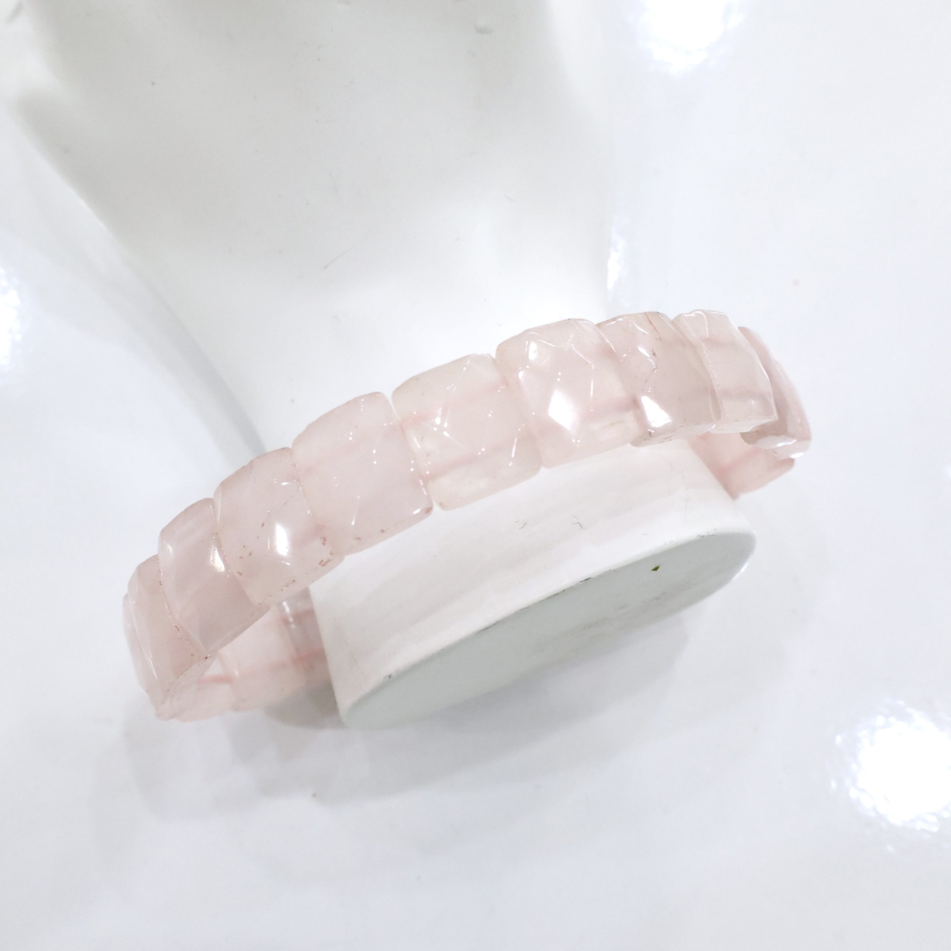 Doğal Pembe Kuvars Bileklik