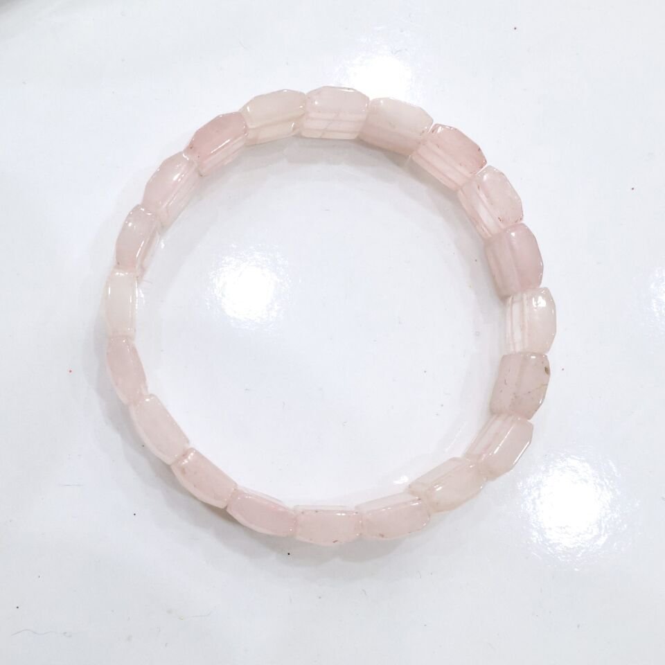 Doğal Pembe Kuvars Bileklik