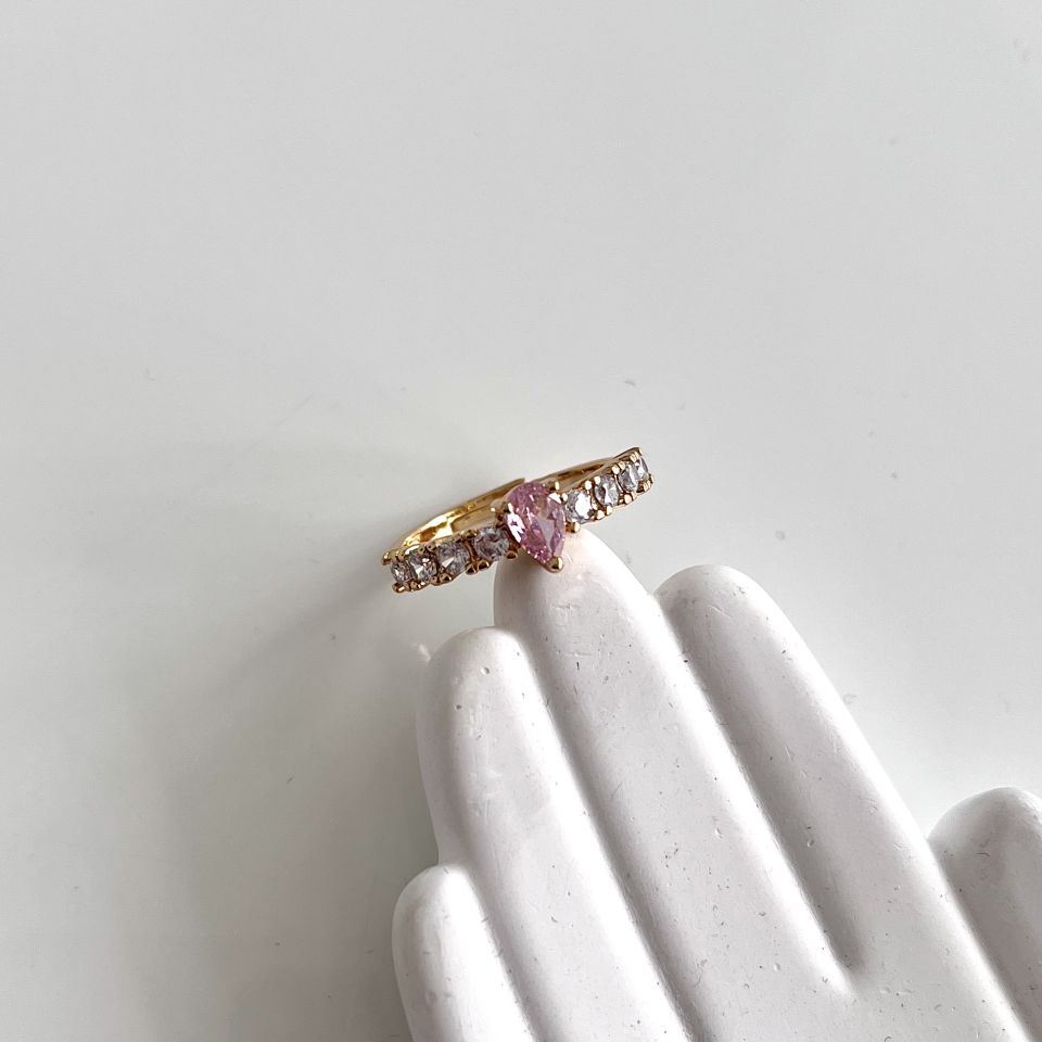 Xuping Pembe Zirkon Yüzük