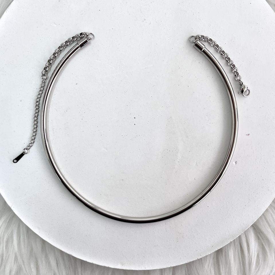 Çelik Sade Choker Kolye