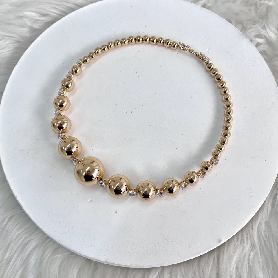 Özel Seri Topçuklu Choker Kolye